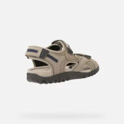 Geox Nu Pieds Et Sandales Strada U8224d Beige -Magasin De Chaussures 3357402 5