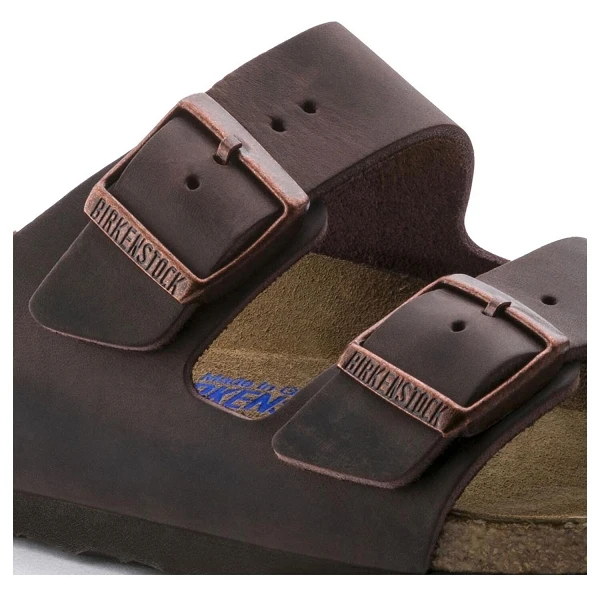 Birkenstock Mules Arizona Sfb Cuir Gras Habana 0452763 Narrow Fit Marron 2 Birkenstock Mules Arizona Sfb Cuir Gras Habana 0452763 Narrow Fit Marron â Image 2