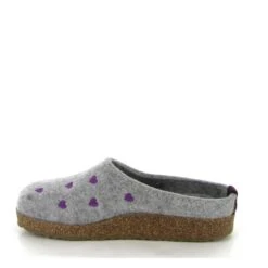Haflinger Mules Grizzly Cuoricini Gris -Magasin De Chaussures A173403 3