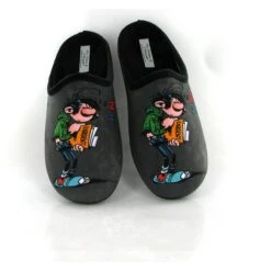 La Maison De L Espadrille Mules G510 Gaston Lagaffe Dossiers Noir