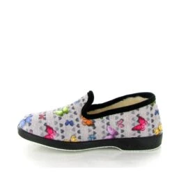 La Maison De L Espadrille Charentaises 7632 Papillons Coeurs Gris -Magasin De Chaussures A245901 3