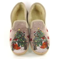 La Maison De L Espadrille Charentaises N10 Animaux Noel Renard Beige