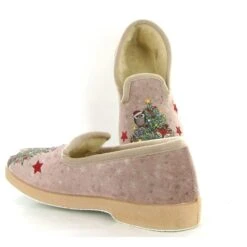 La Maison De L Espadrille Charentaises N10 Animaux Noel Renard Beige -Magasin De Chaussures A246001 4