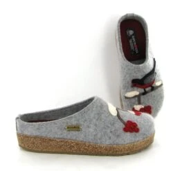 Haflinger Mules Grizzly Winterbird Gris -Magasin De Chaussures A248401 3