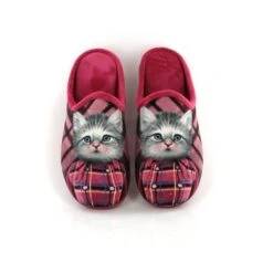 La Maison De L Espadrille Mules 9005 Chat En Pull Fuschia