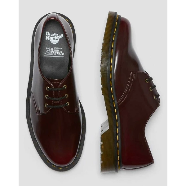 Doc Martens Lacets Vegan 1461 Cherry Red Oxford Rub Off Bordeaux 4 Doc Martens Lacets Vegan 1461 Cherry Red Oxford Rub Off Bordeaux â Image 4