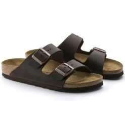 Birkenstock Mules Arizona Cuir Sfb Cuir Gras Habana 0452761 Marron -Magasin De Chaussures E086101 3
