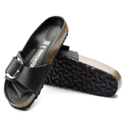 Birkenstock Mules Madrid Big Buckle Hex Noir 10 Birkenstock Mules Madrid Big Buckle Hex Noir -Magasin De Chaussures E086302 5