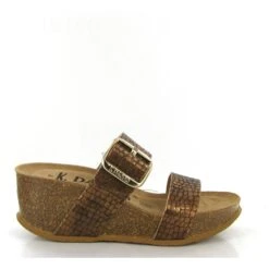 K Daques Mules Culip Croco Marron -Magasin De Chaussures E277402 2